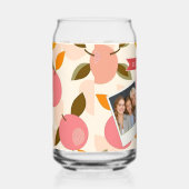 Personalized Peach Pattern Cute Retro Summer Blikvorm Glas (Rechts)