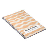 Personalized Peach Wave Patterned  Notitieboek (Rechterzijde)