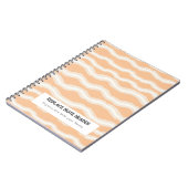 Personalized Peach Wave Patterned  Notitieboek (Linkerzijde)