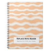 Personalized Peach Wave Patterned Notitieboek (Voorkant)
