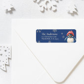 Personalized Penguin Christmas Return Labels
