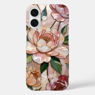 Personalized Peony Floral Phone Case Elegant