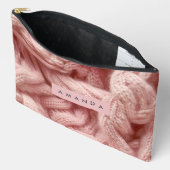 Personalized Personalized Pink Cable Knit  Etui (Open)