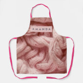 Personalized Personalized Pink Cable Knit Schort (Voorkant)