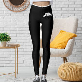 Personalized Pet Cat Mom Quote Black White Stripes Leggings