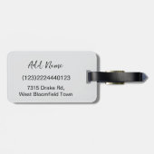 Personalized Pet Custom Photo And Text Bagagelabel (Achterkant horizontaal)