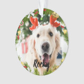 Personalized Pet Dog Christmas Photo Gift for here Ornament (voorkant)