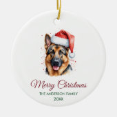 Personalized Pet German Shepherd Christmas  Keramisch Ornament (Voorkant)