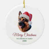 Personalized Pet German Shepherd Christmas  Keramisch Ornament (Achterkant)