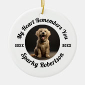 Personalized Pet Loss Tribute Artwork Keramisch Ornament (Voorkant)