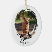 Personalized Pet Lover Gift - Custom Photo & Name Keramisch Ornament (Rechts)