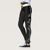 Personalized Pet Lover Script Text Black And White Leggings (Links)