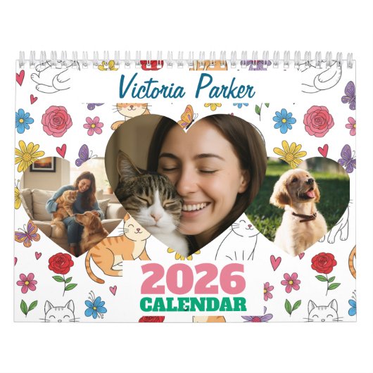 Personalized Pet Lovers Photo Calendar Kalender (Hoes)