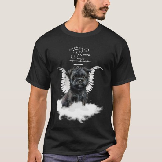 Personalized Pet Memorial Affenpinscher Dog T-shirt (Voorkant)