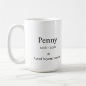 Personalized Pet Memorial Mug (Gauche)