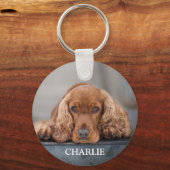 Personalized Pet Photo Dog Keepsake Sleutelhanger (Voorkant)