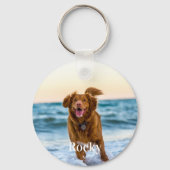 Personalized Pet Photo Dog Lover Keepsake Keychain (Voorkant)