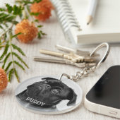 Personalized Pet Photo Dog Lover Keepsake Sleutelhanger (Voorkant Rechts)