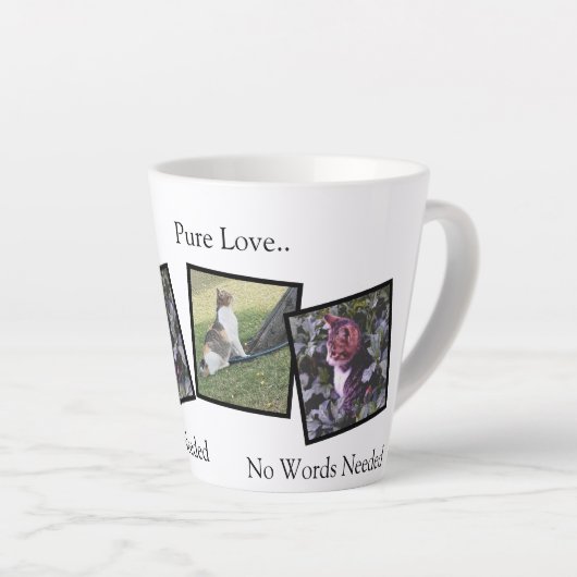 Personalized Pet Photo Latte Mug Mok (Rechterhoek)