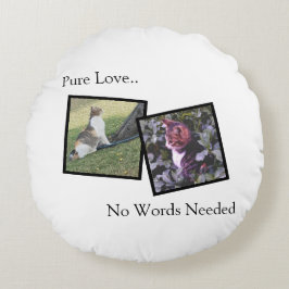 Personalized Pet Photos Round Pillow Rond Kussen