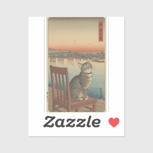 Personalized Pet Sticker – Ukiyo-e Japanese Art (Vel)