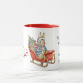 Personalized Peter Rabbit Merry Christmas Mok (Midden)