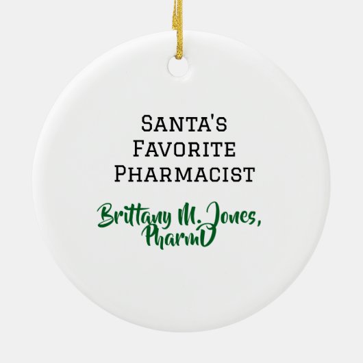 Personalized Pharmacist Gnome Ornament (Achterkant)