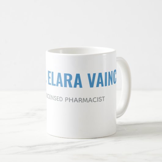 Personalized Pharmacist Mug | Modern Split Layout (Devant droit)