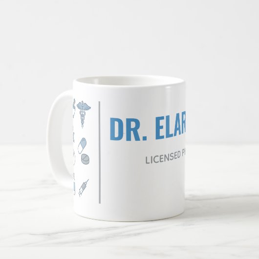 Personalized Pharmacist Mug | Modern Split Layout  (Devant gauche)
