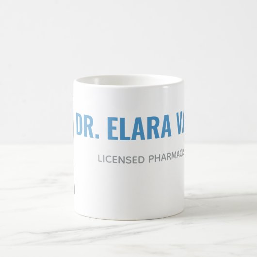 Personalized Pharmacist Mug | Modern Split Layout  Koffiemok (Center)
