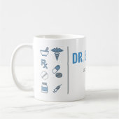 Personalized Pharmacist Mug | Modern Split Layout  Koffiemok (Links)