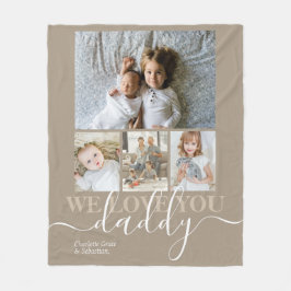 Personalized Photo and Text Photo Collage Fleece Deken