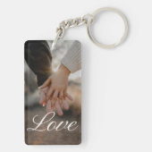 Personalized Photo and Text Photo Collage Keychain (achterkant)