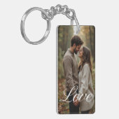 Personalized Photo and Text Photo Collage Keychain (Voorkant Links)