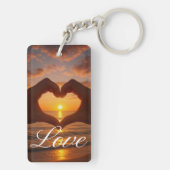 Personalized Photo and Text Photo Collage Keychain (achterkant)