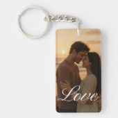 Personalized Photo and Text Photo Collage Keychain (Voorkant)