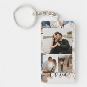 Personalized Photo and Text Photo Collage Sleutelhanger (Voorkant)
