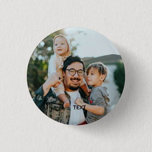 Personalized Photo and Text Ronde Button 3,2 Cm (Voorkant)