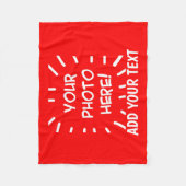 Personalized photo and text Simple Fleece Deken (Voorkant)
