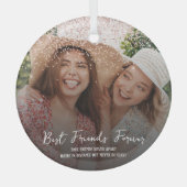 Personalized photo best friend glas ornament (Voorkant)