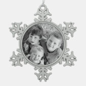 Personalized Photo Christmas Gift Tin Sneeuwvlok Ornament (Voorkant)