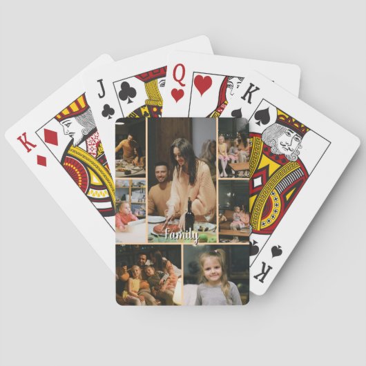 Personalized Photo Cllage Playing Cards Pokerkaarten (Achterkant)