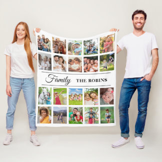 Personalized Photo Collage Blanket Photo Fleece Deken