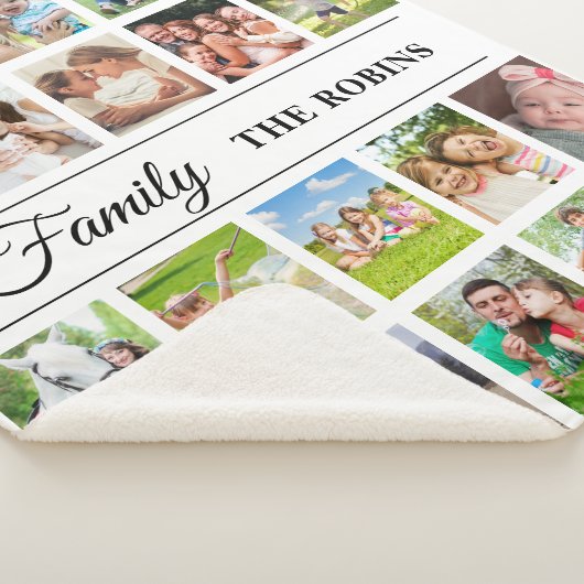 Personalized Photo Collage Blanket Photo Sherpa Deken (3/4)