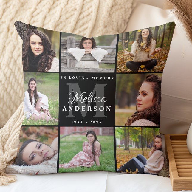 Personalized Photo Collage Keepsake Memorial Kussen (Creator heeft geüpload)