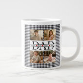 Personalized Photo Collage & Kids' Names "DAD" Extra Grote Beker (Rechts)