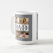 Personalized Photo Collage & Kids' Names "DAD" Koffiemok (Voorkant links)