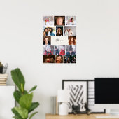 Personalized Photo Collage Poster with Name (Bureau à domicile)