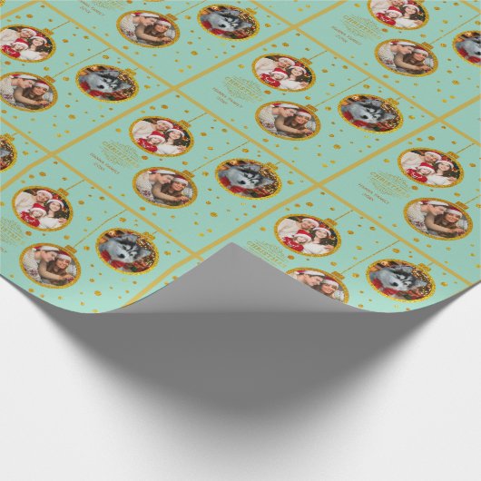 Personalized Photo - Custom Family Holiday Cadeaupapier (Hoek)