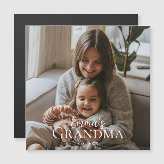 Personalized Photo & Custom Text Grandma Since - (Voorkant / Achterkant)